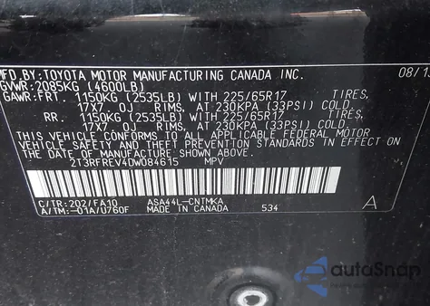 2013 Toyota Rav4 Xle from USA, damaged, VIN 2T3RFREV4DW084615